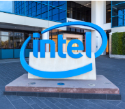 Sign of Intel at entrance of The Intel Museum in Silicon Valley