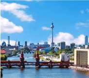 aerial photo berlin skyline
